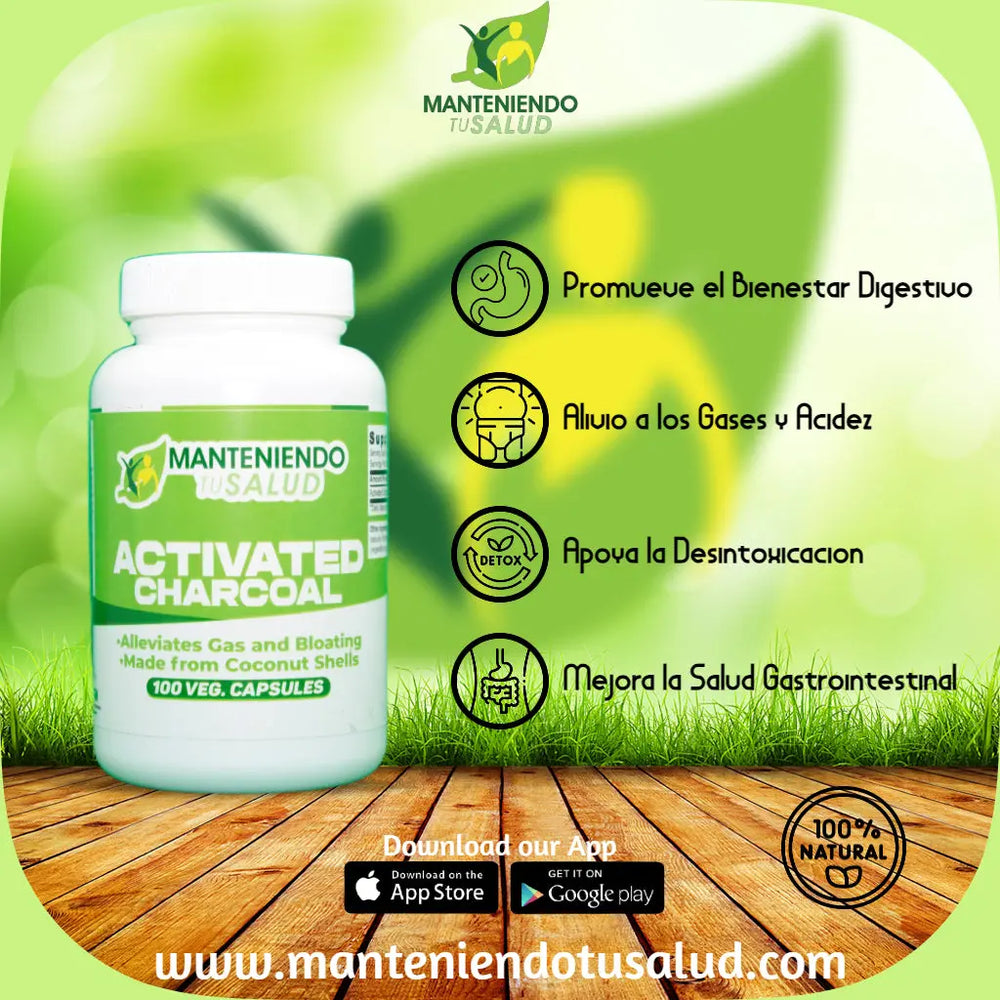 
                  
                    Activated Charcoal, 100 Capsules Manteniendo Tu Salud
                  
                