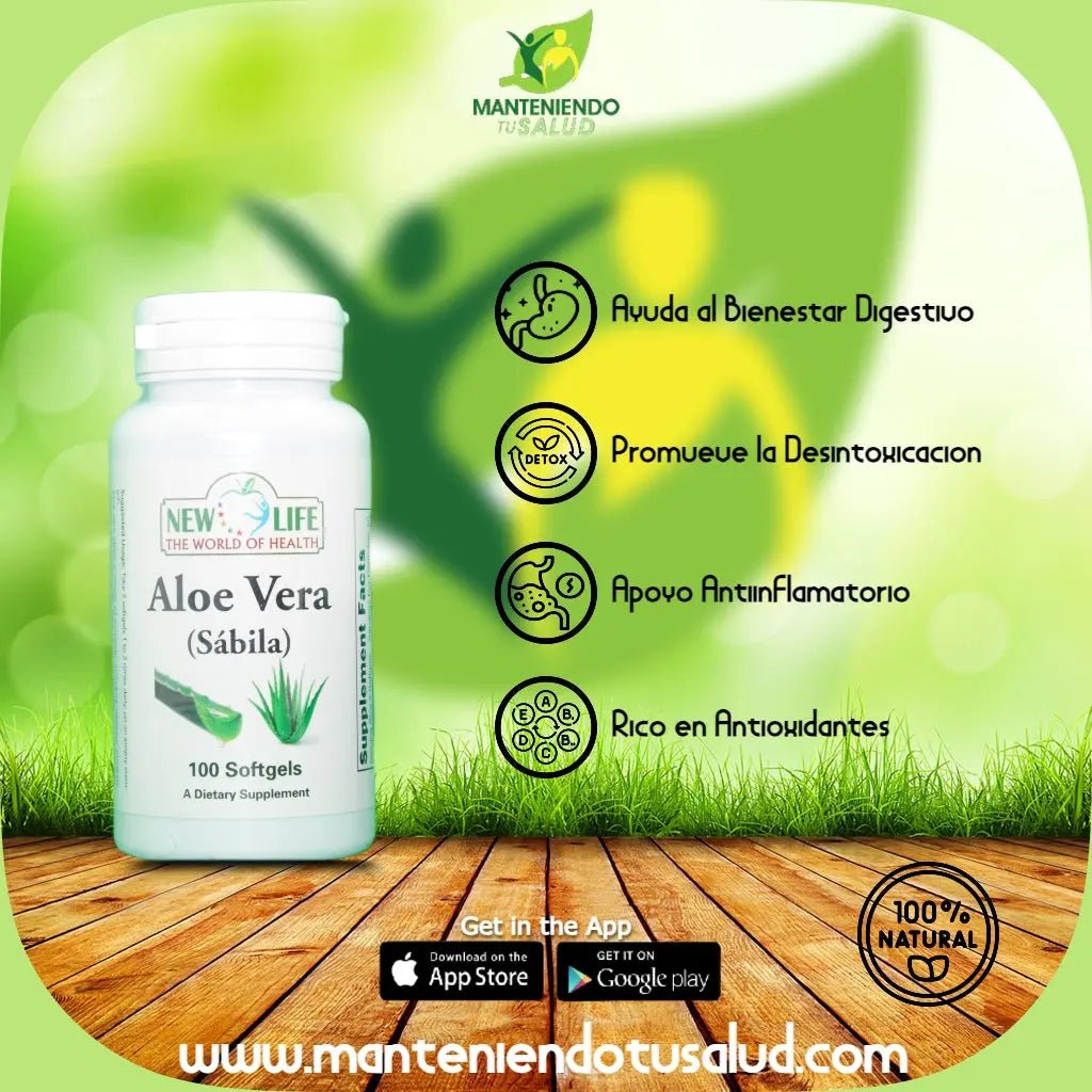 
                  
                    Aloe Vera, 100 Softgels Manteniendo Tu Salud
                  
                