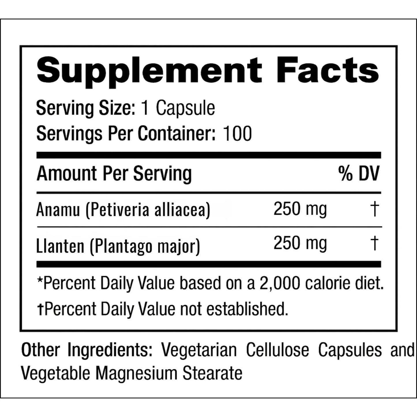 Anamu Llanten, 100 Capsules Manteniendo Tu Salud