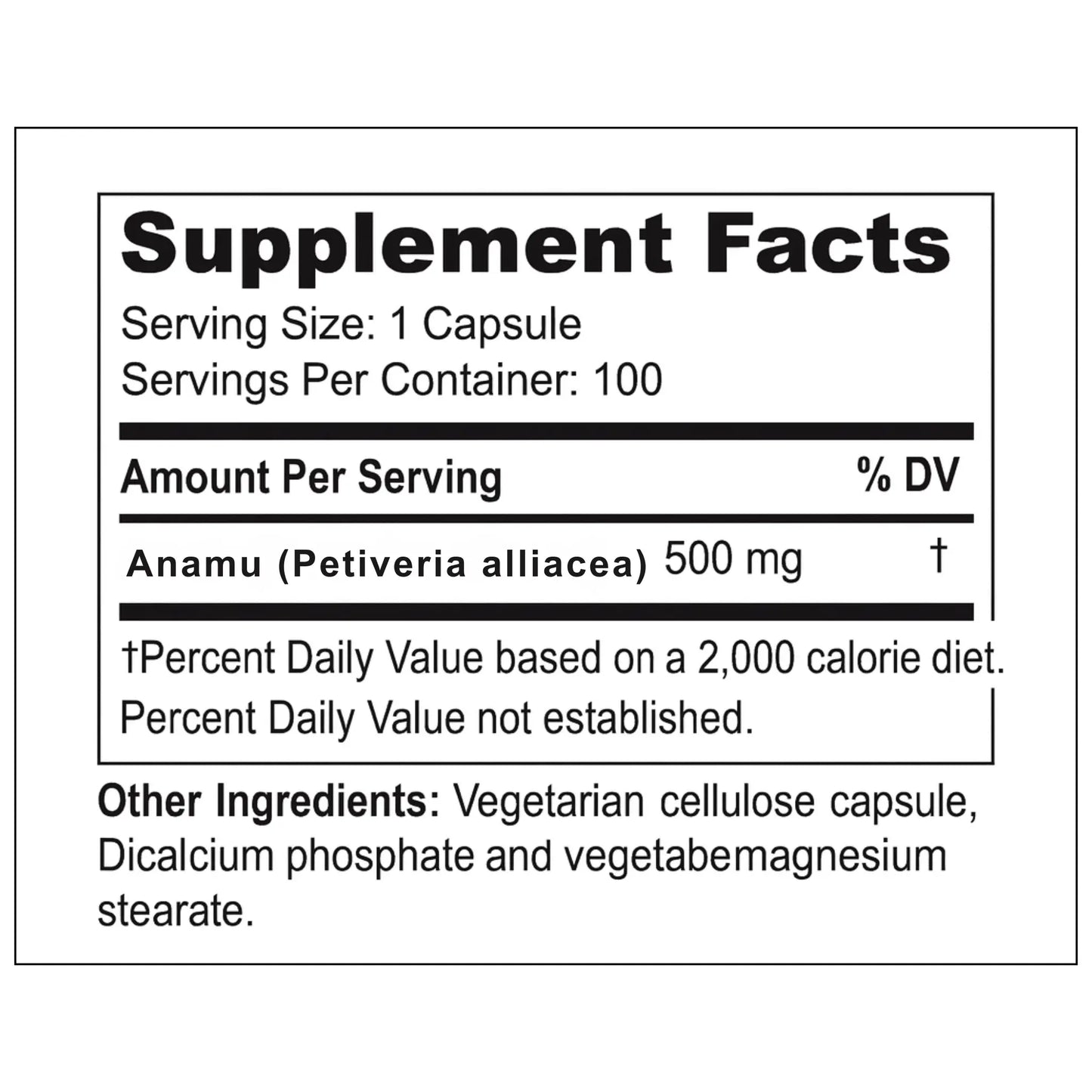 Anamu, 100 Capsules Manteniendo Tu Salud