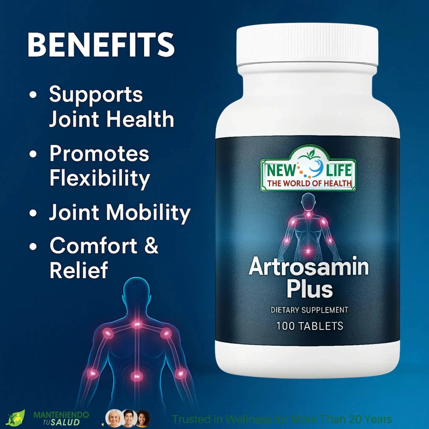 Artrosamin Plus, 100 Tablets Manteniendo Tu Salud