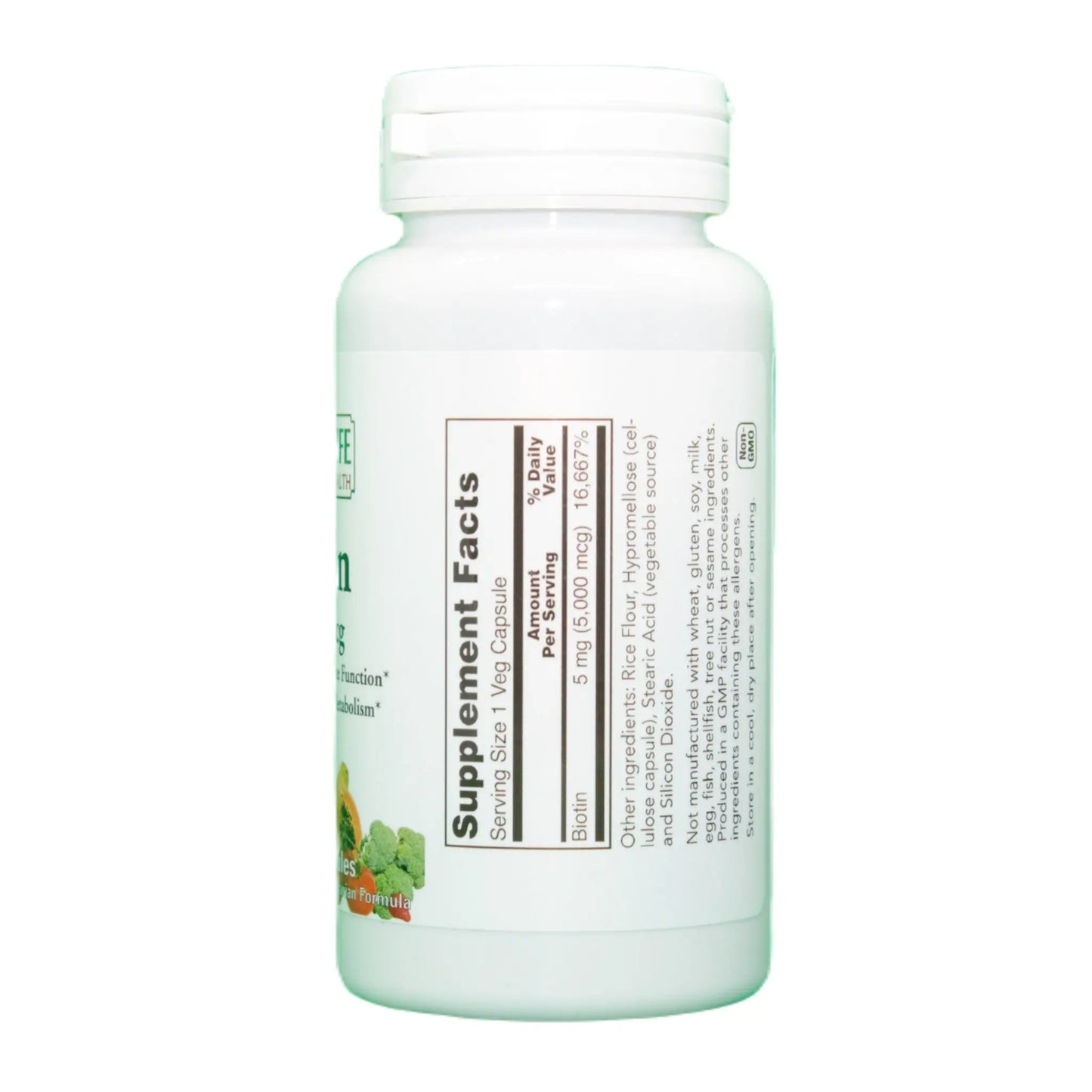 Biotin 5,000Mg, 60 Veg Capsules Manteniendo Tu Salud