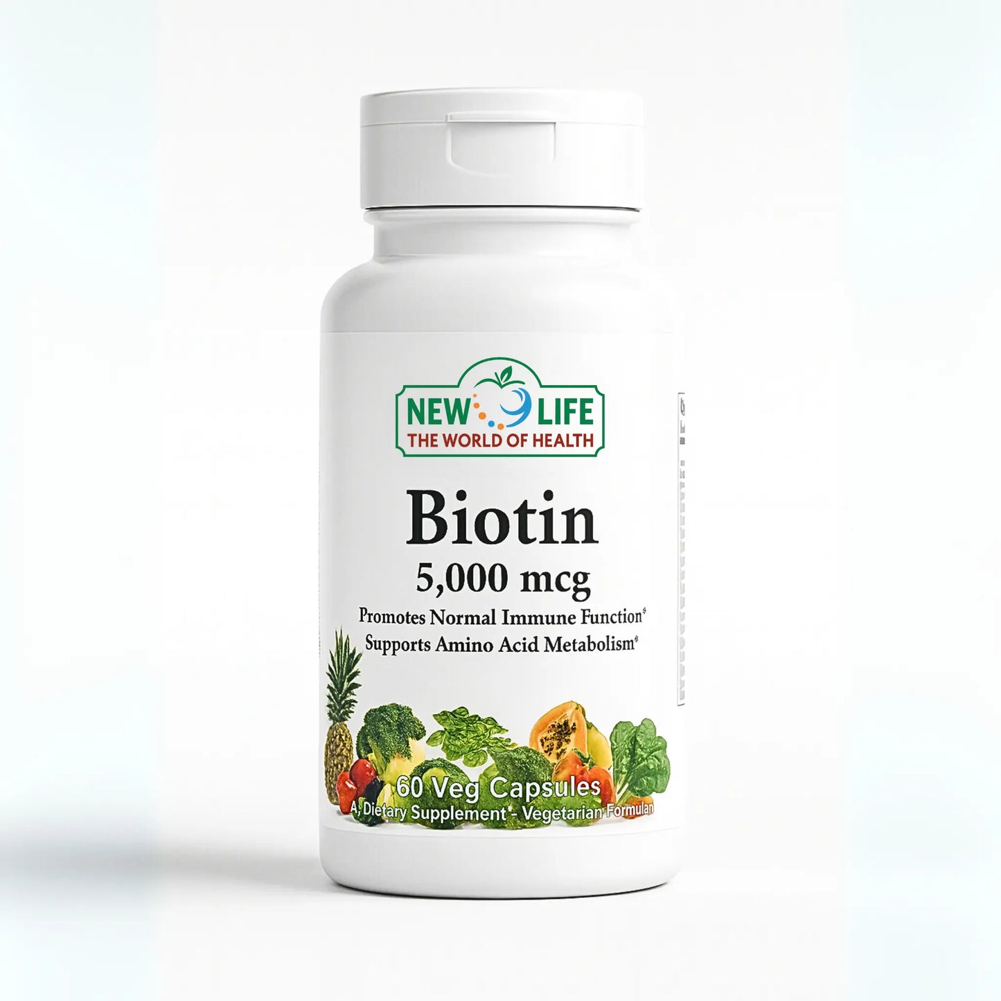 Biotin 5,000Mg, 60 Veg Capsules Manteniendo Tu Salud