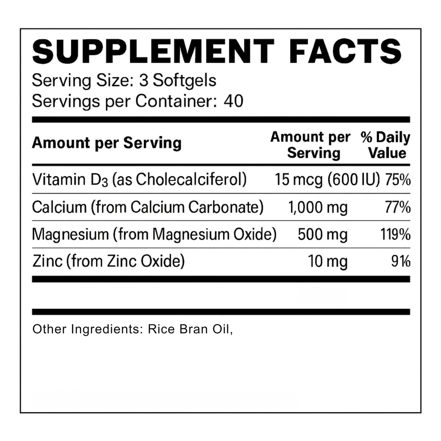 Calcium Magnesium, 120 Softgels Manteniendo Tu Salud
