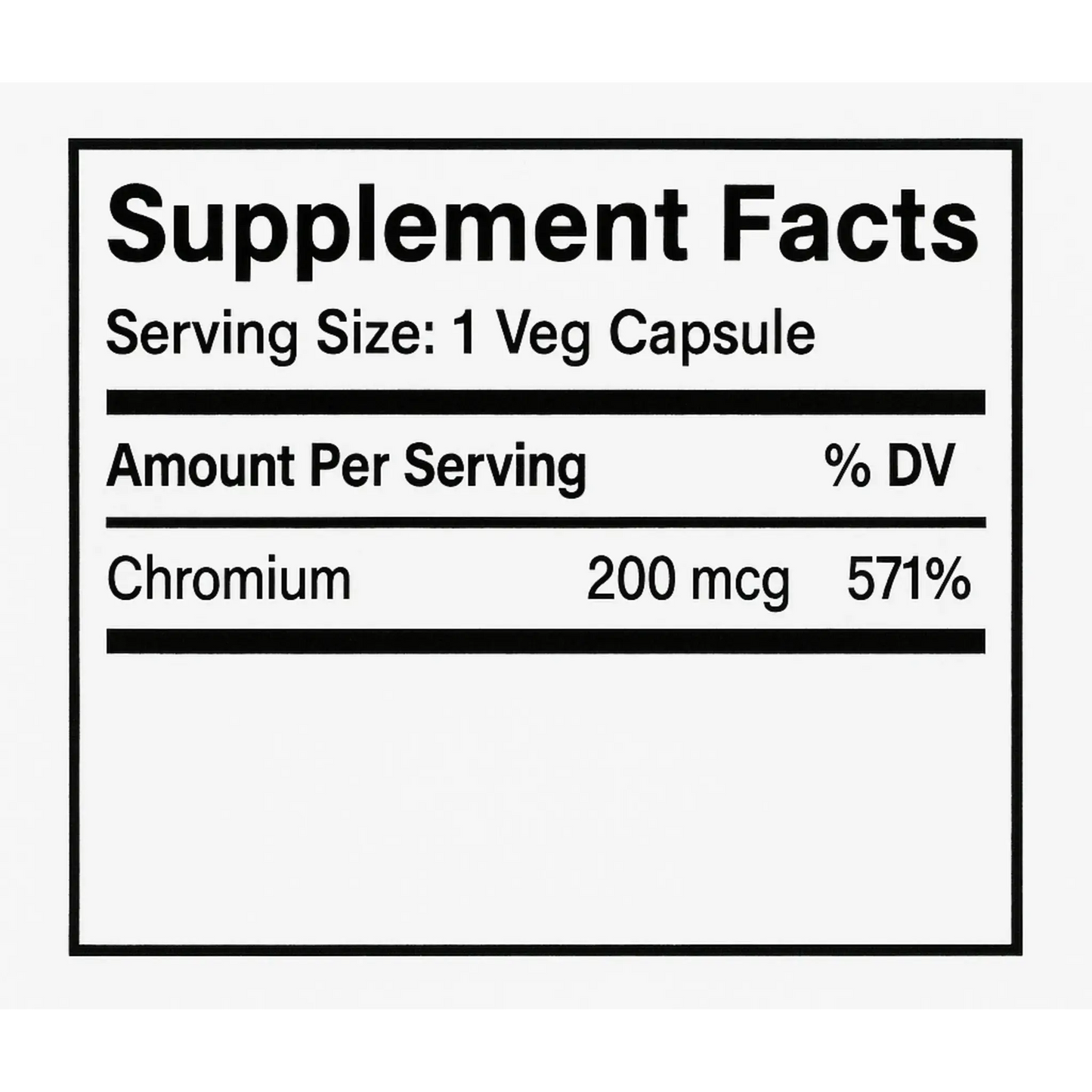 Chromium Picolinate, 200mcg, 100 Veg Capsules Manteniendo Tu Salud