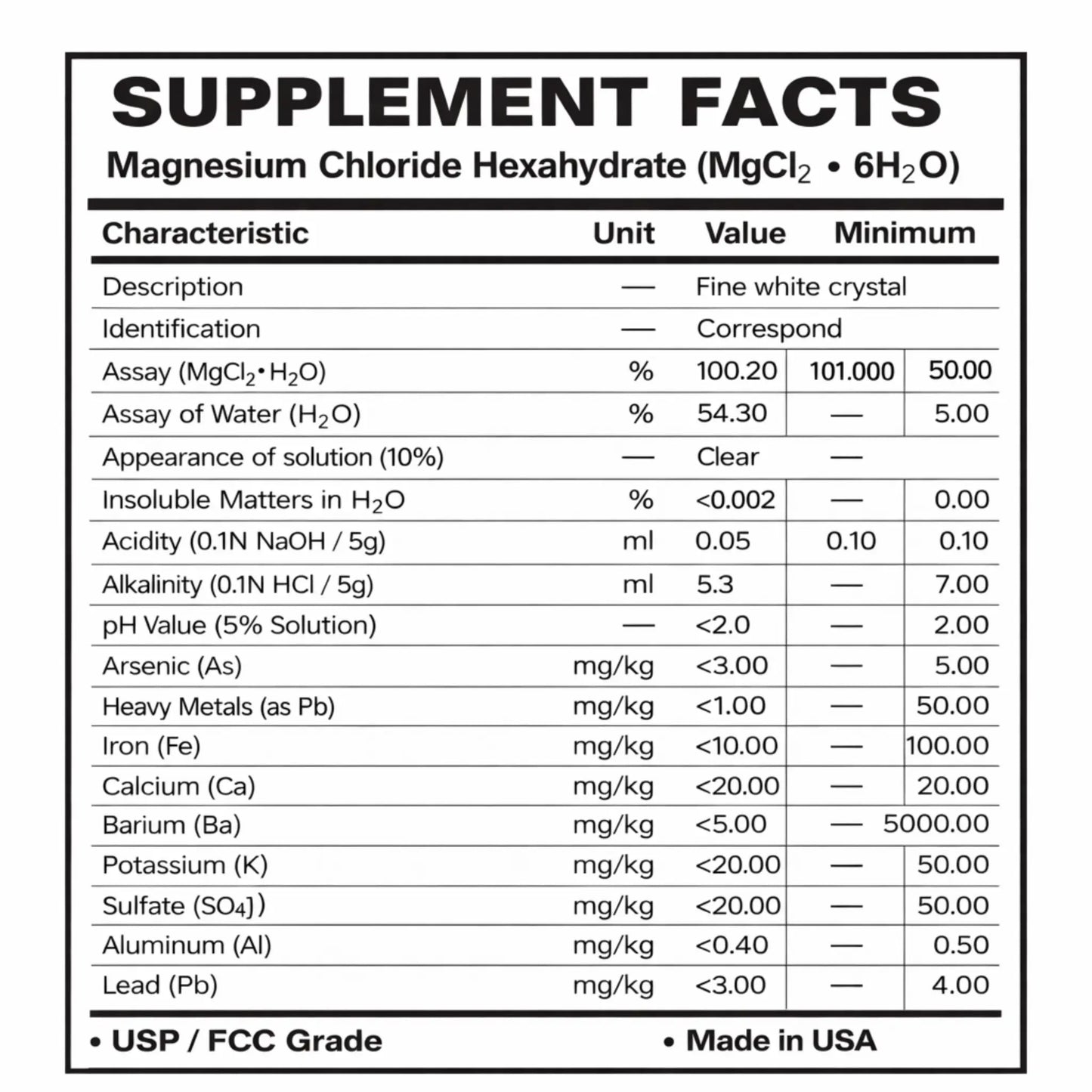 Cloruro de Magnesio Powder, 16 Oz Manteniendo Tu Salud