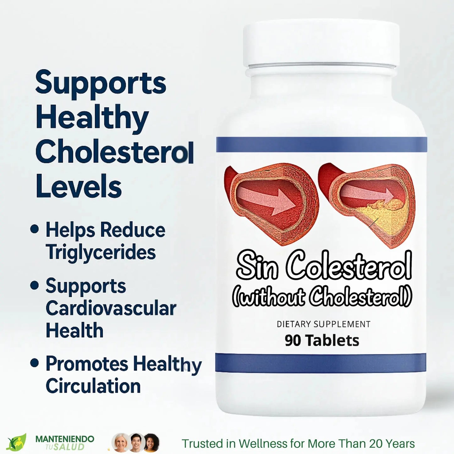 Sin Colesterol, 90 Tablets Manteniendo Tu Salud