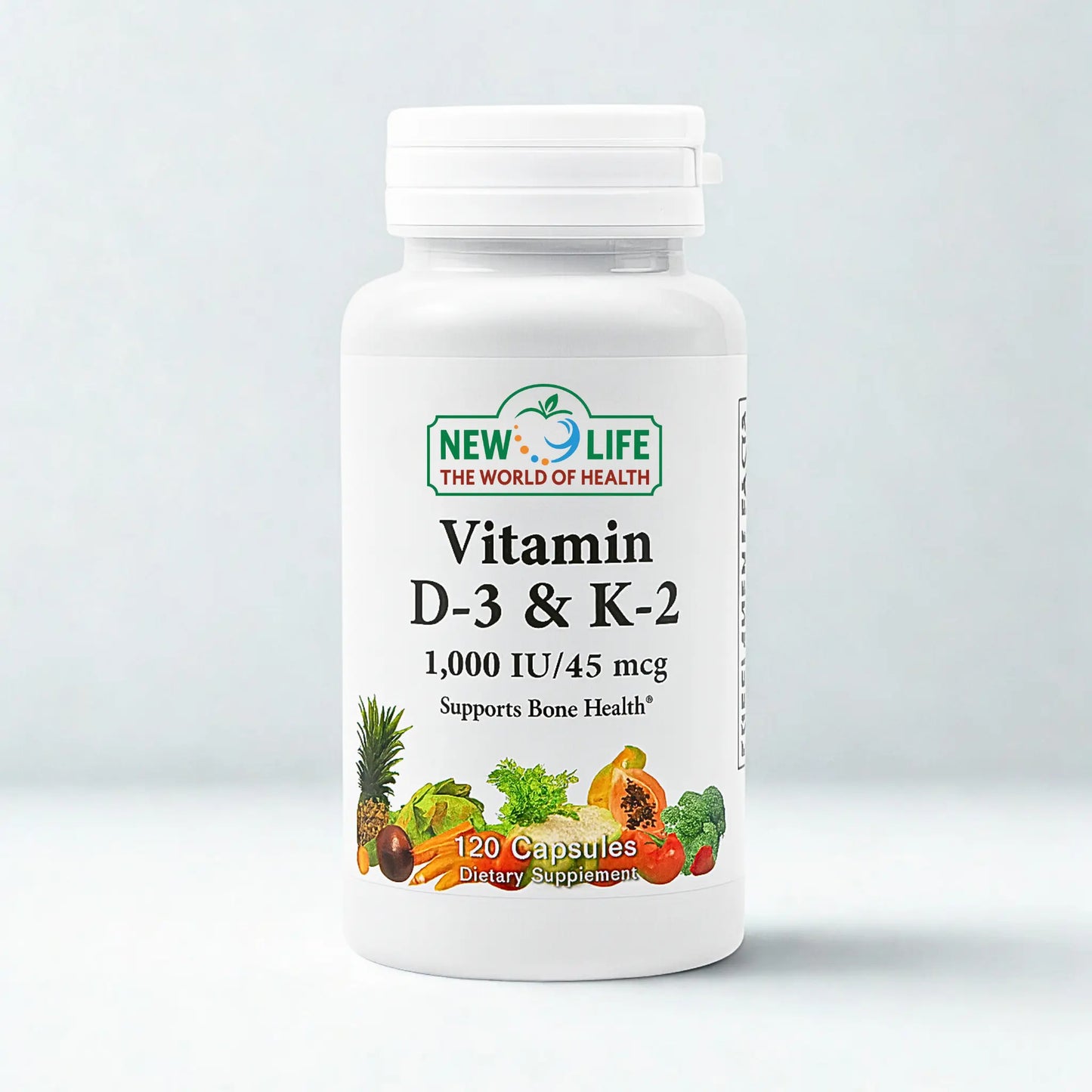 D-3 & K2, 120 Capsules Manteniendo Tu Salud