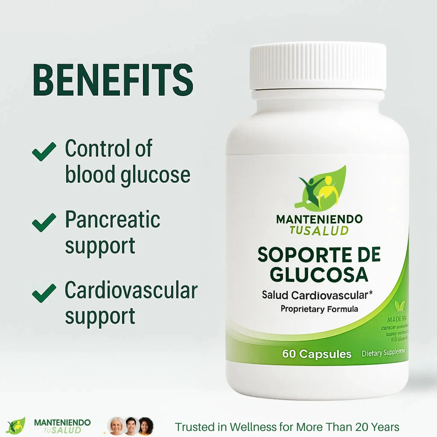 Soporte de Glucosa, 60 Capsules Manteniendo Tu Salud