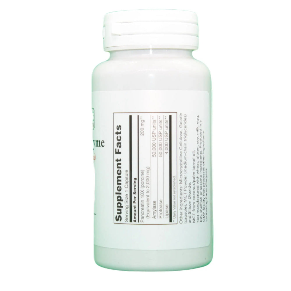 Digestive Enzyme, 200mg, 100 Capsules Manteniendo Tu Salud