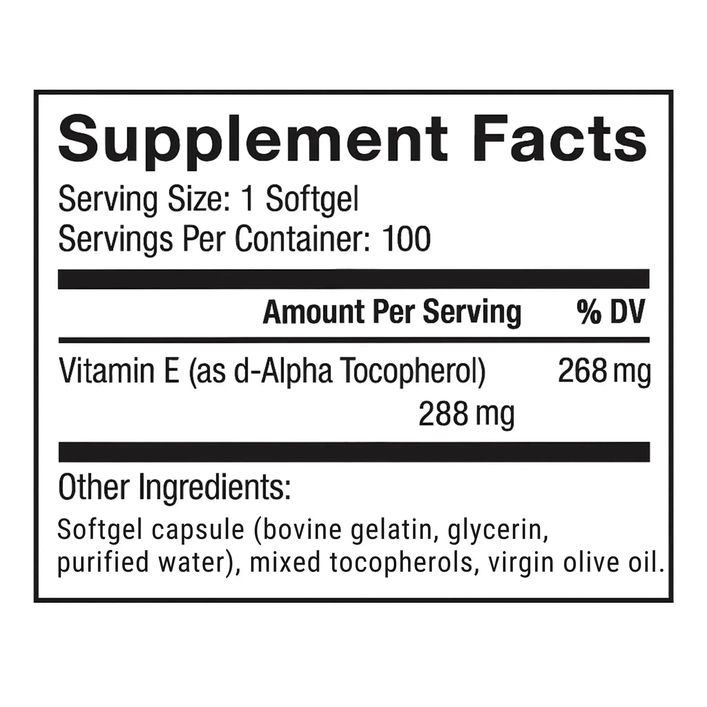 E-400, 400 IU, 100 Softgels Manteniendo Tu Salud