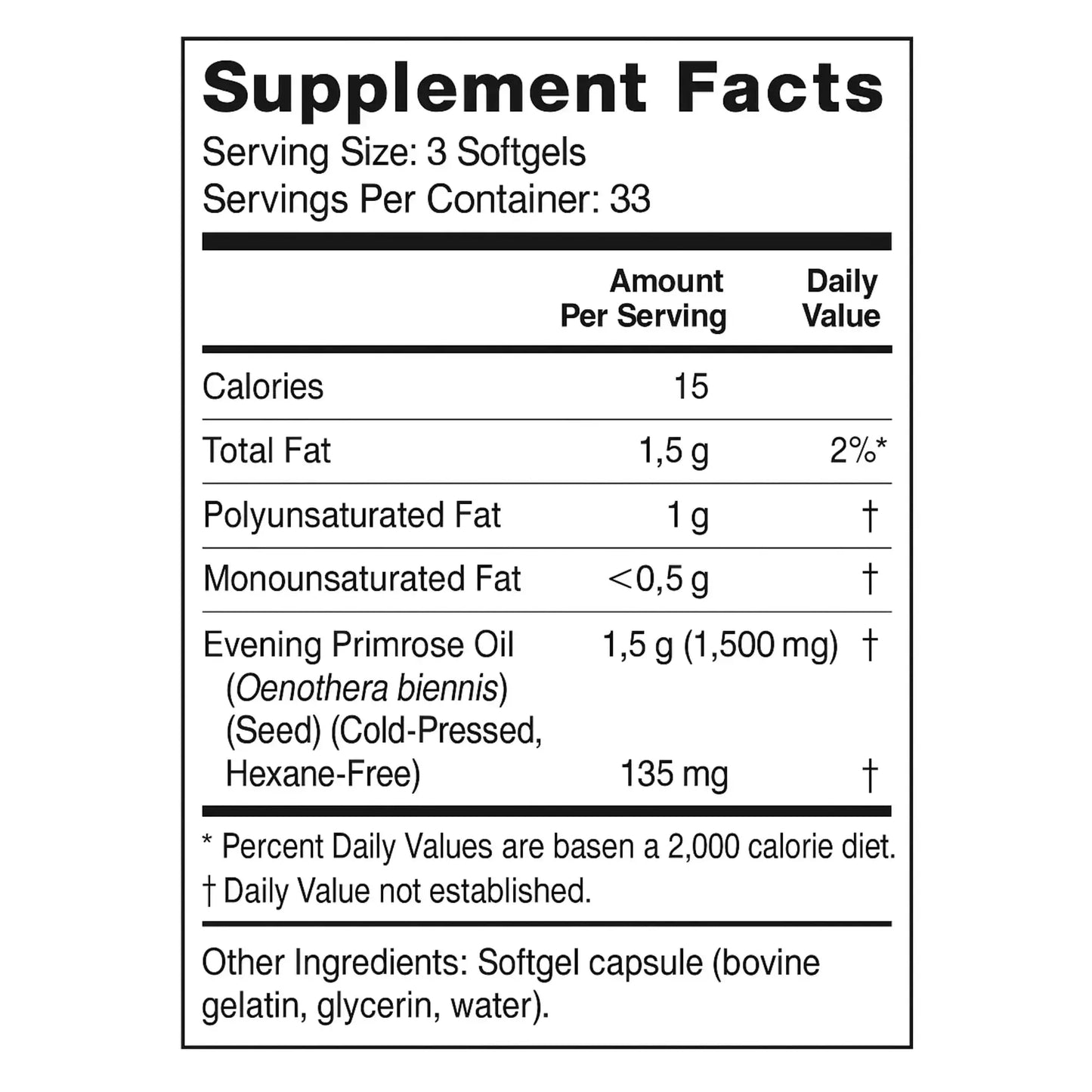 Evening Primrose Oil, 500mg, 100 Softgels Manteniendo Tu Salud