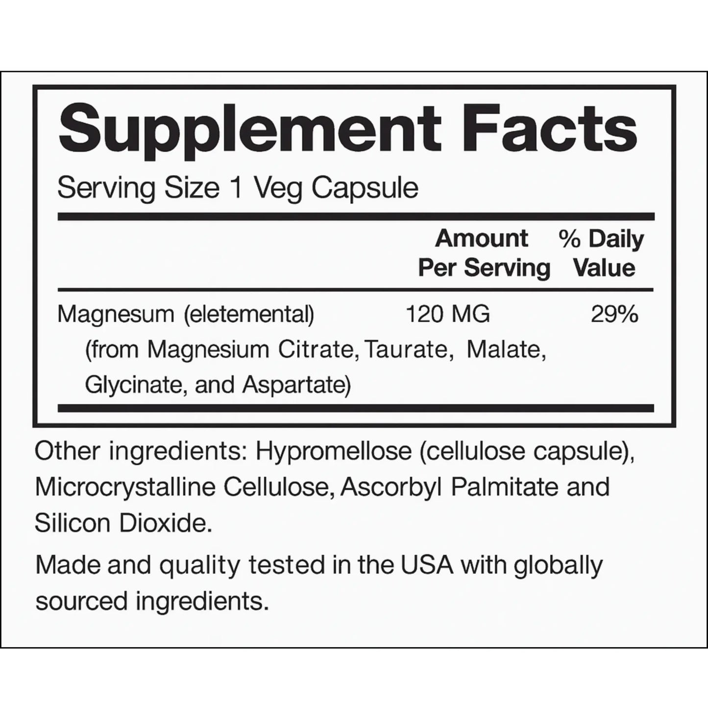 Five Types of Magnesium, 90 Veg Capsules Manteniendo Tu Salud