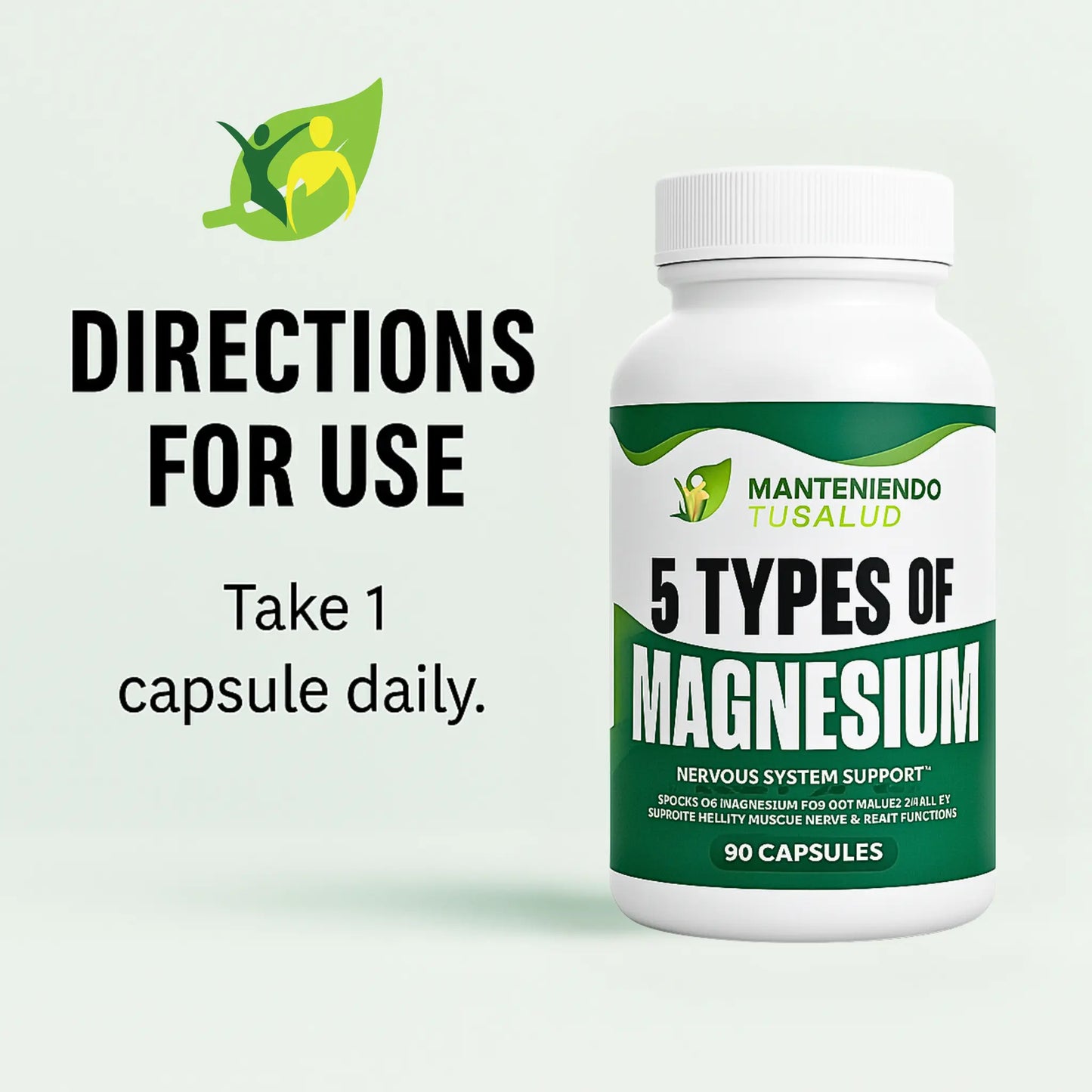 Five Types of Magnesium, 90 Veg Capsules Manteniendo Tu Salud