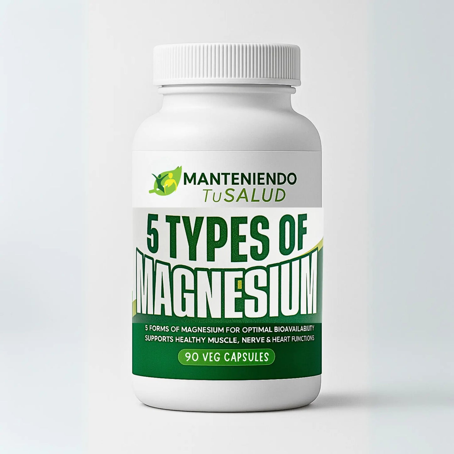 Five Types of Magnesium, 90 Veg Capsules Manteniendo Tu Salud