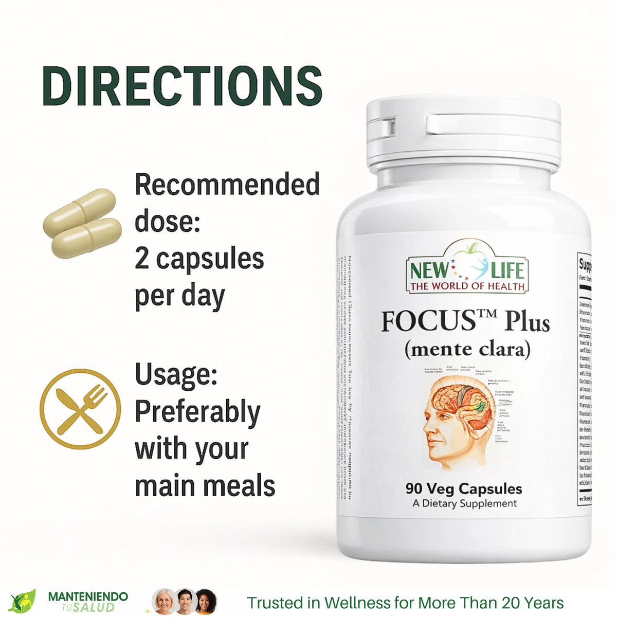 Focus Lab Plus Focus Plus: Cognitive Support with Ginkgo Extract - New Life ...
