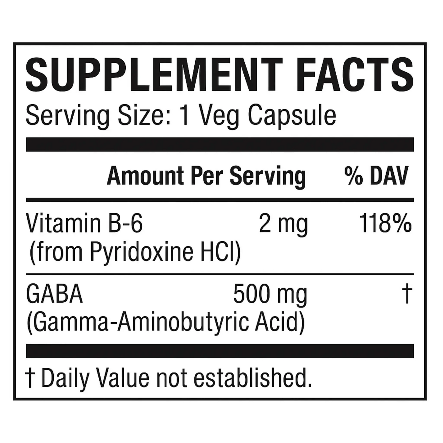 Gaba, 500mg, 100 Veg Capsules Manteniendo Tu Salud