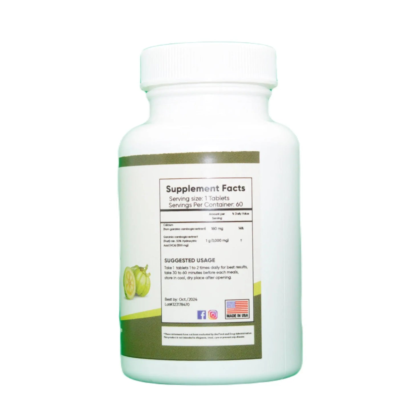 Garcinia Cambogia, 1000mg, 60 Capsules Manteniendo Tu Salud