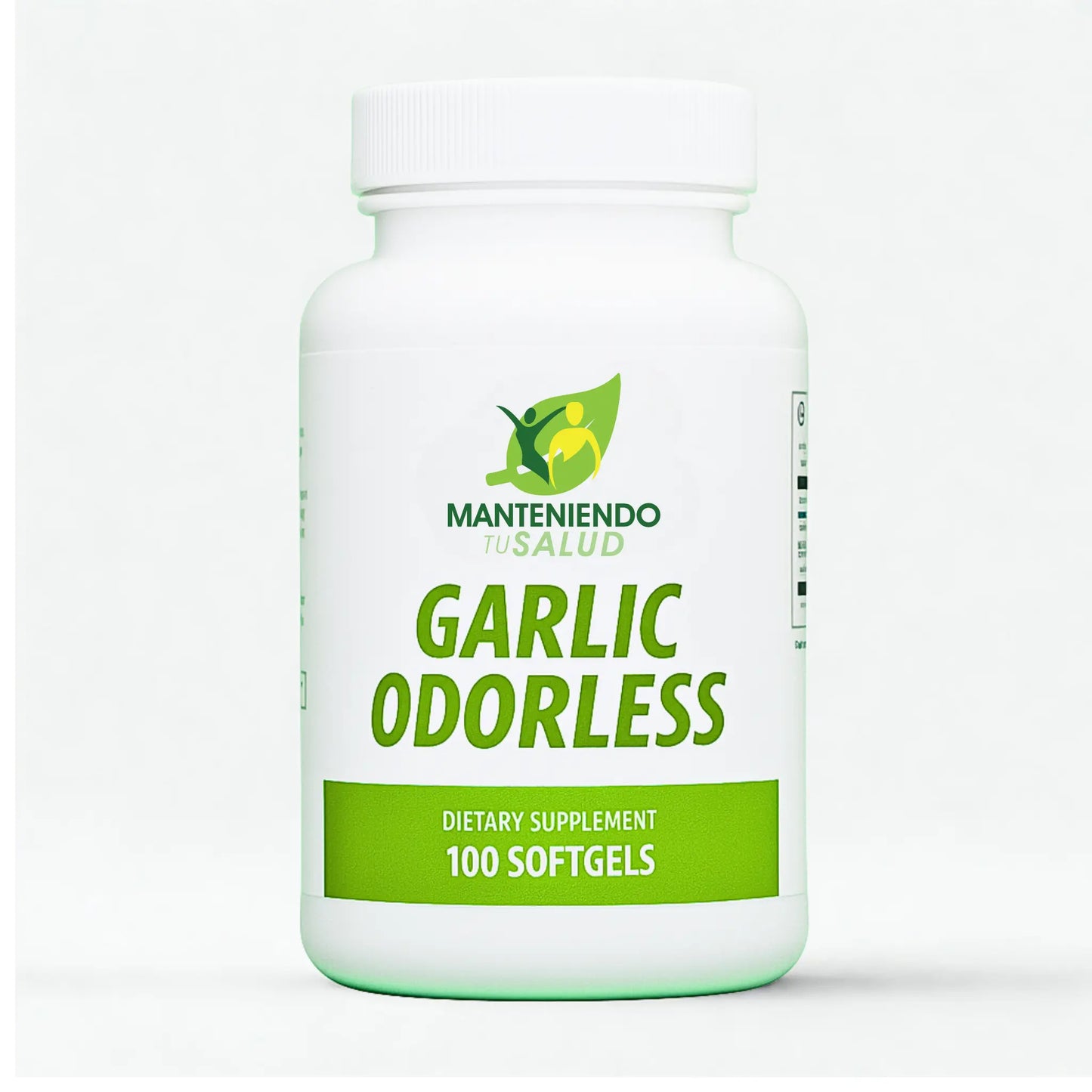 Garlic Odorless, 3000mg, 100 Softgels Manteniendo Tu Salud