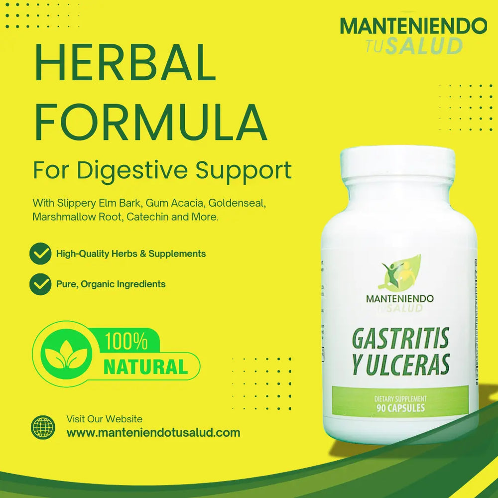 
                  
                    Gastritis y Ulceras, 90 Capsules Manteniendo Tu Salud
                  
                