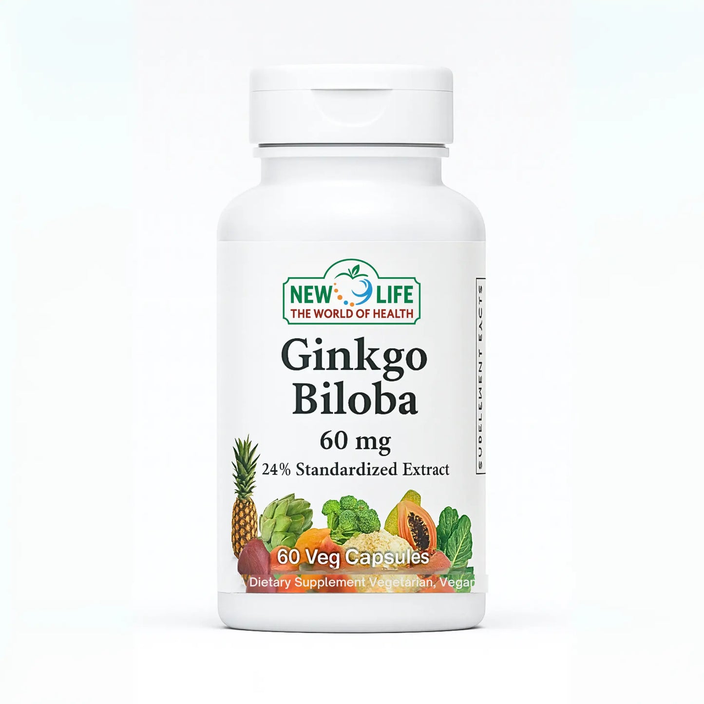 Ginkgo Biloba, 60mg, 60 Veg Capsules Manteniendo Tu Salud