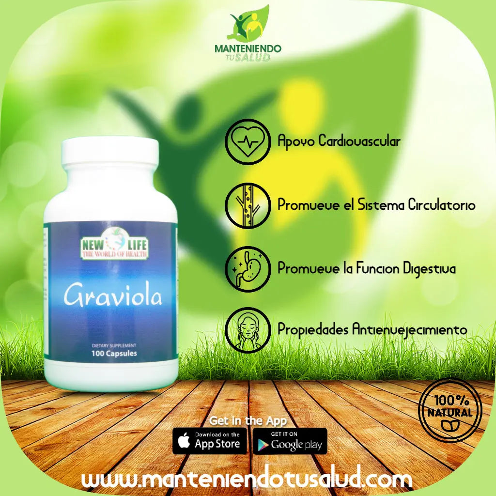 
                  
                    Graviola, 700mg, 100 Capsules Manteniendo Tu Salud
                  
                