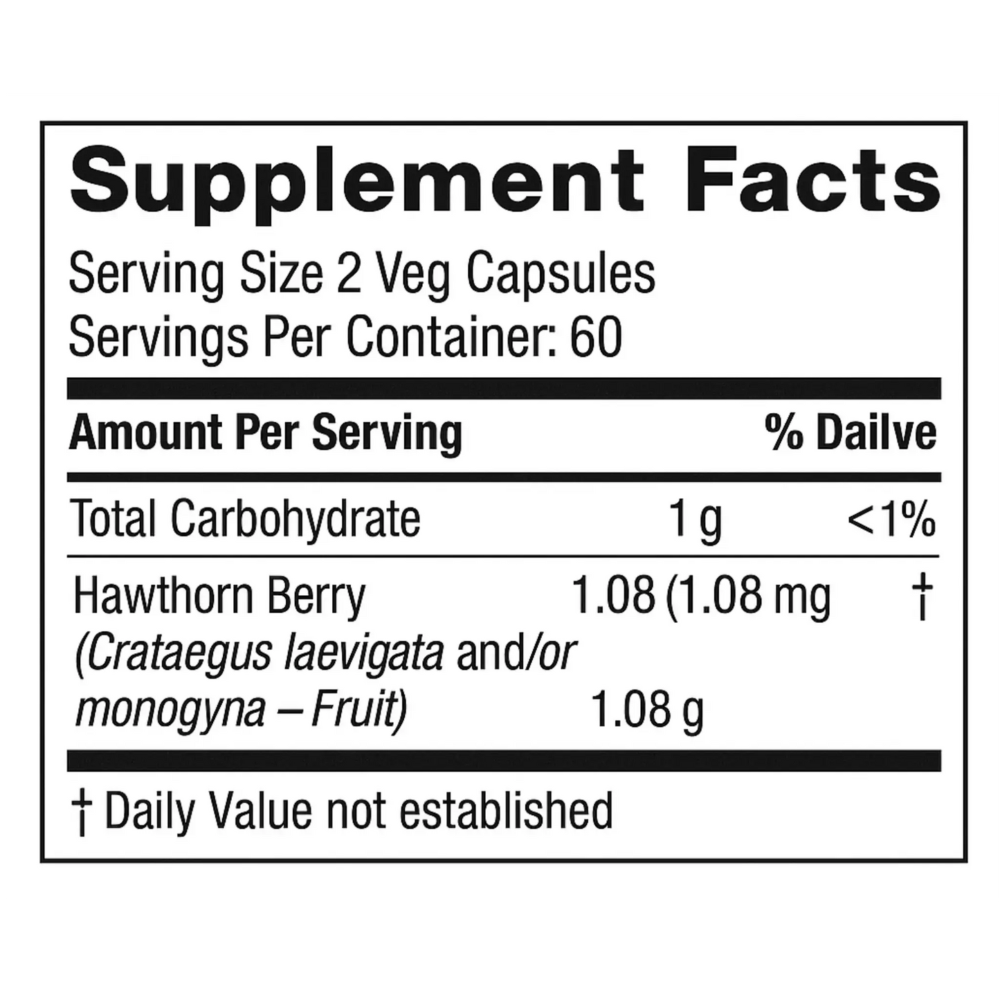 Hawthorn Berry, 1000mg, 60 Veg Capsules Manteniendo Tu Salud