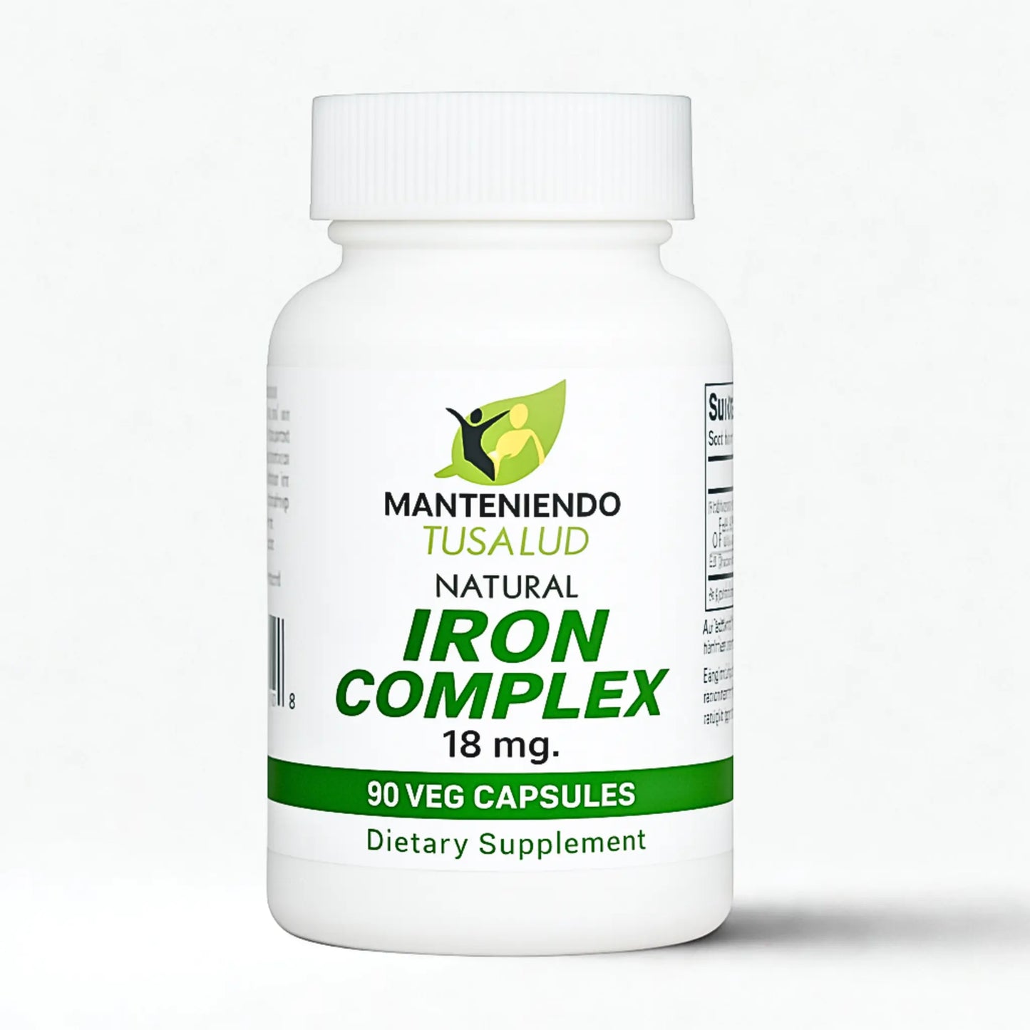 Iron Complex, 18mg, 90 Capsules Manteniendo Tu Salud