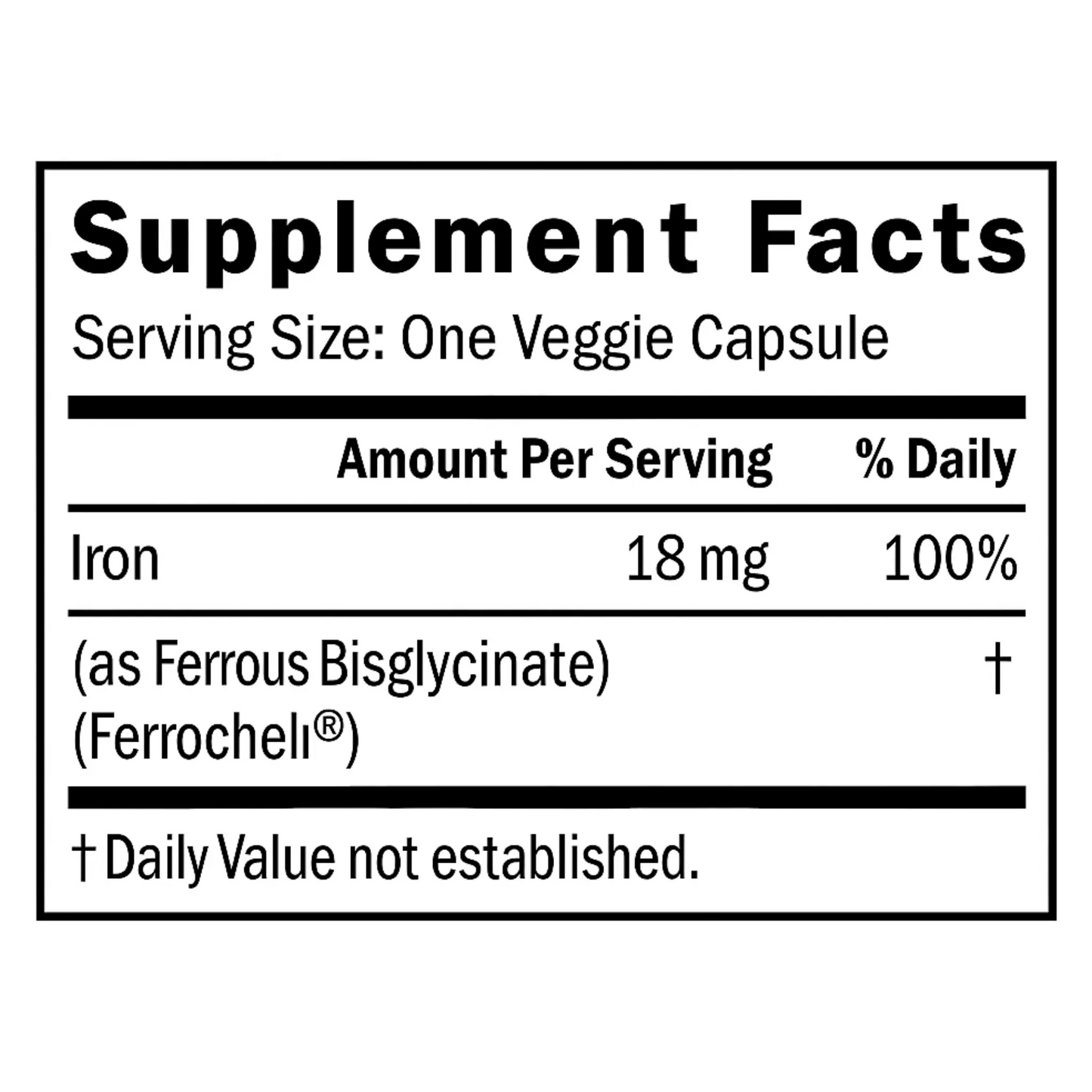 Iron Complex, 18mg, 90 Capsules Manteniendo Tu Salud
