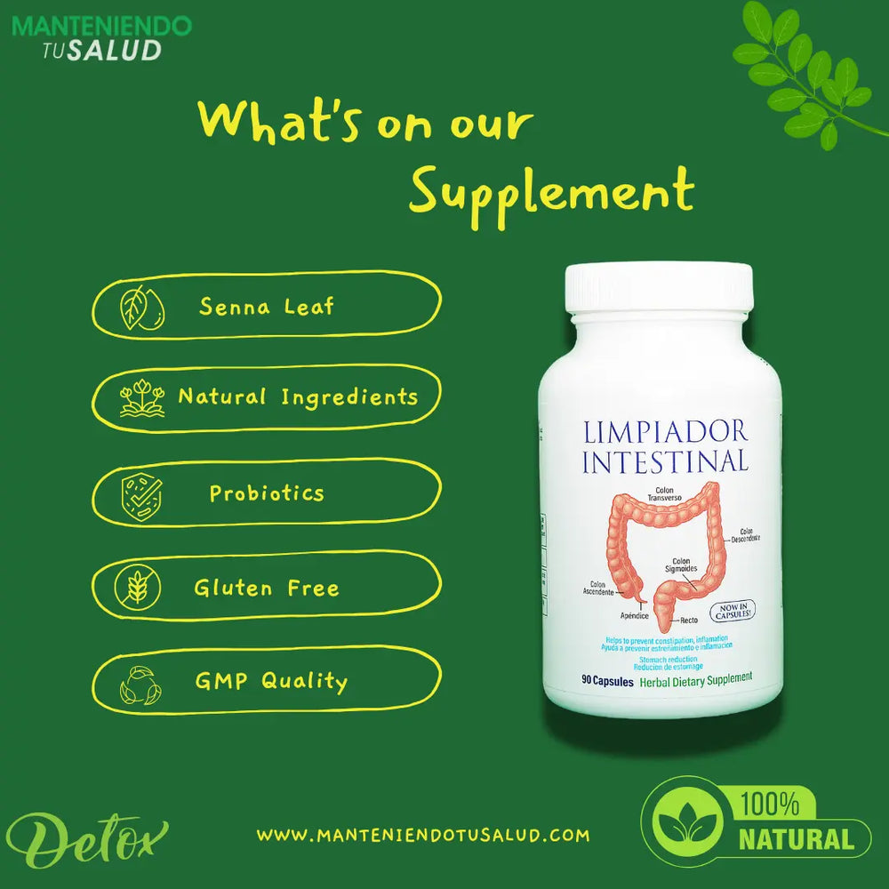 
                  
                    Limpiador Intestinal, 90 Capsules Manteniendo Tu Salud
                  
                