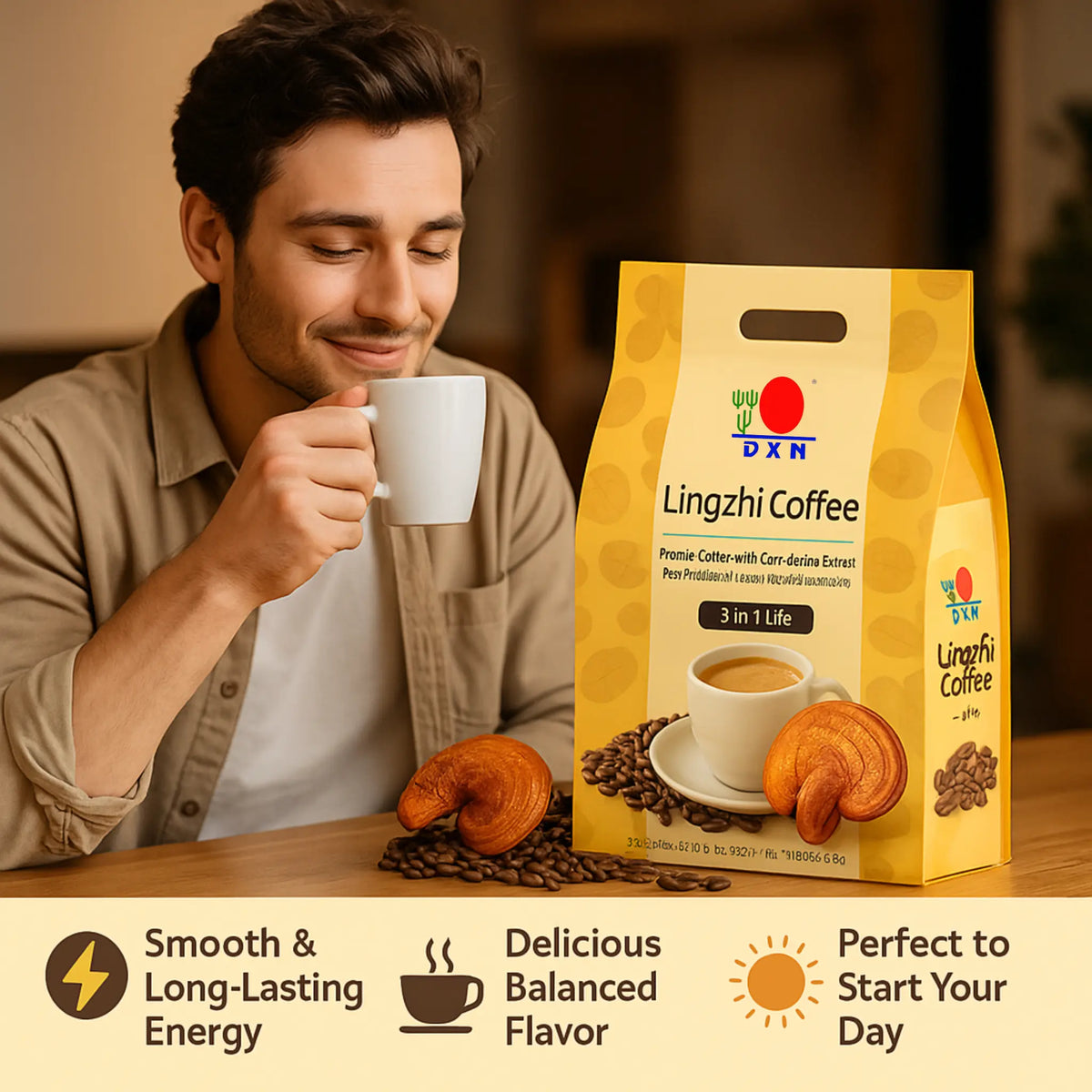 1 Pack DXN Lingzhi Coffee 3 in 1 LITE Ganoderma Costa Rica 1 Pack DXN Lingzhi Coffee 3 in 1 LITE Ganoderma Costa Rica