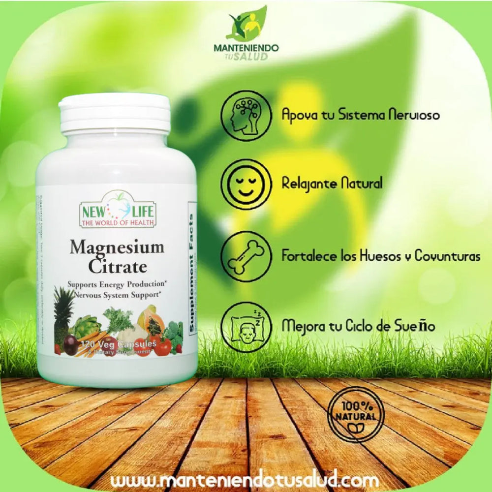 
                  
                    Magnesium Citrate, 400mg, 120 Veg Capsules Manteniendo Tu Salud
                  
                