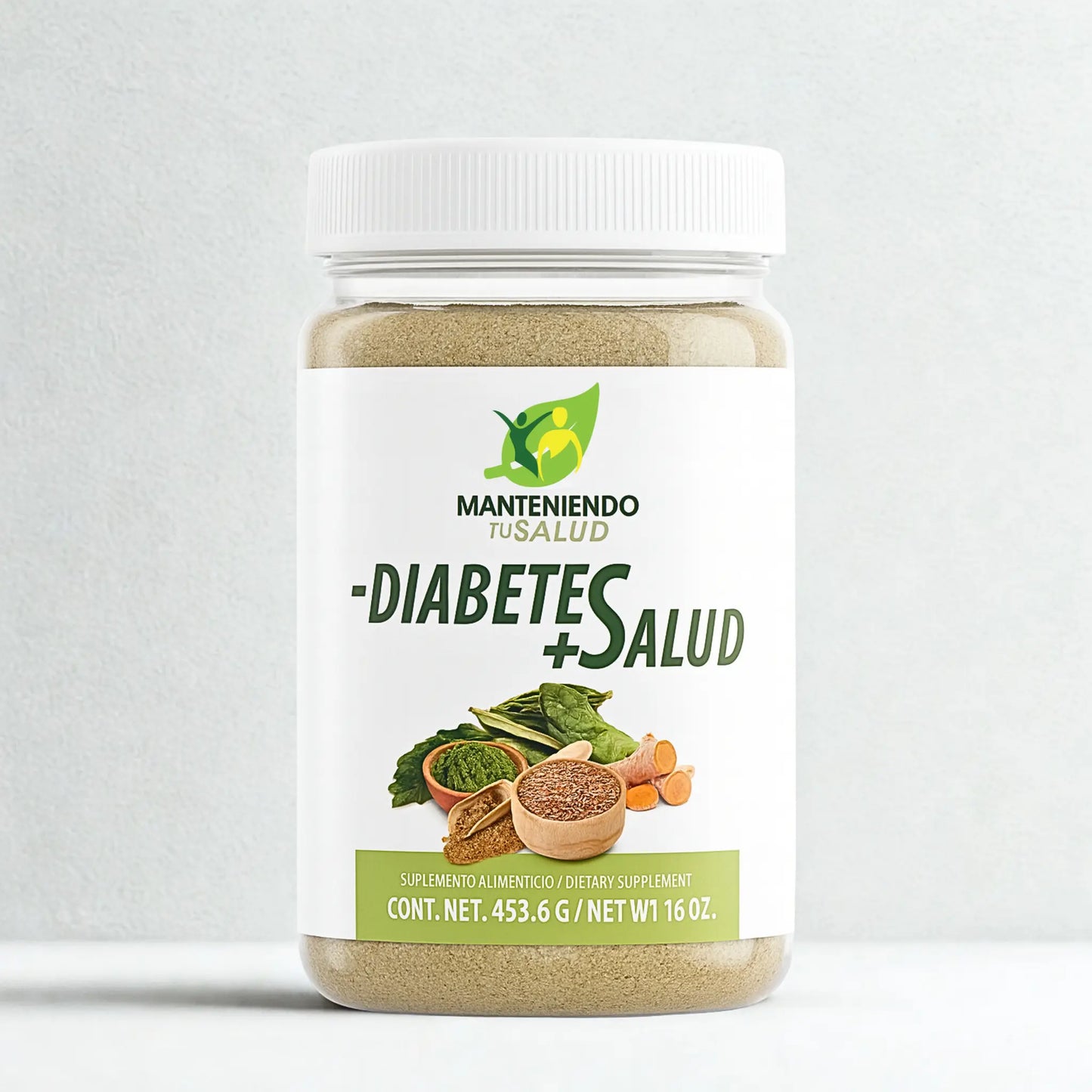 Menos Diabetes Mas Salud Powder, 16 Oz Manteniendo Tu Salud