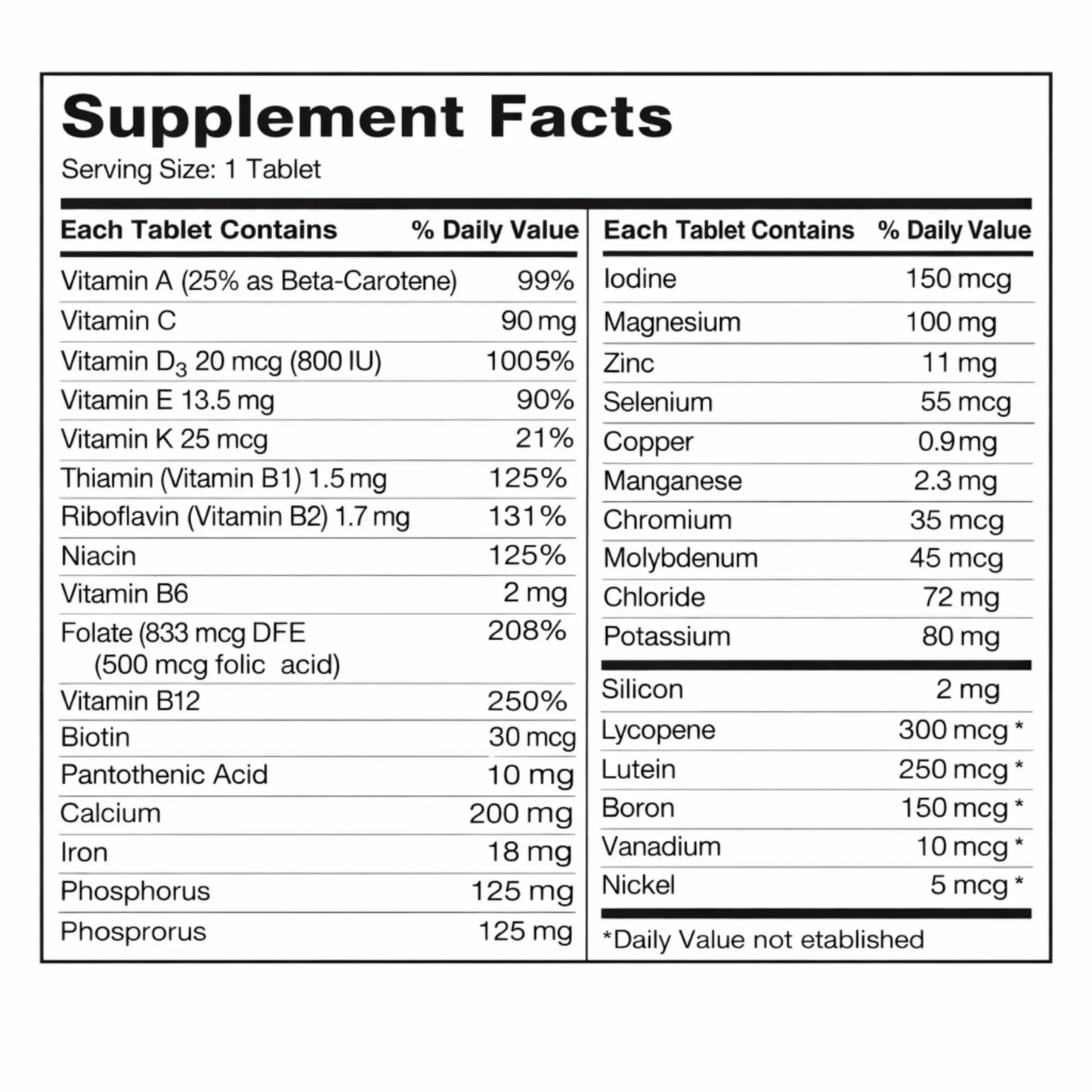 One A Day, Multivitamin, 30 Tablets Manteniendo Tu Salud