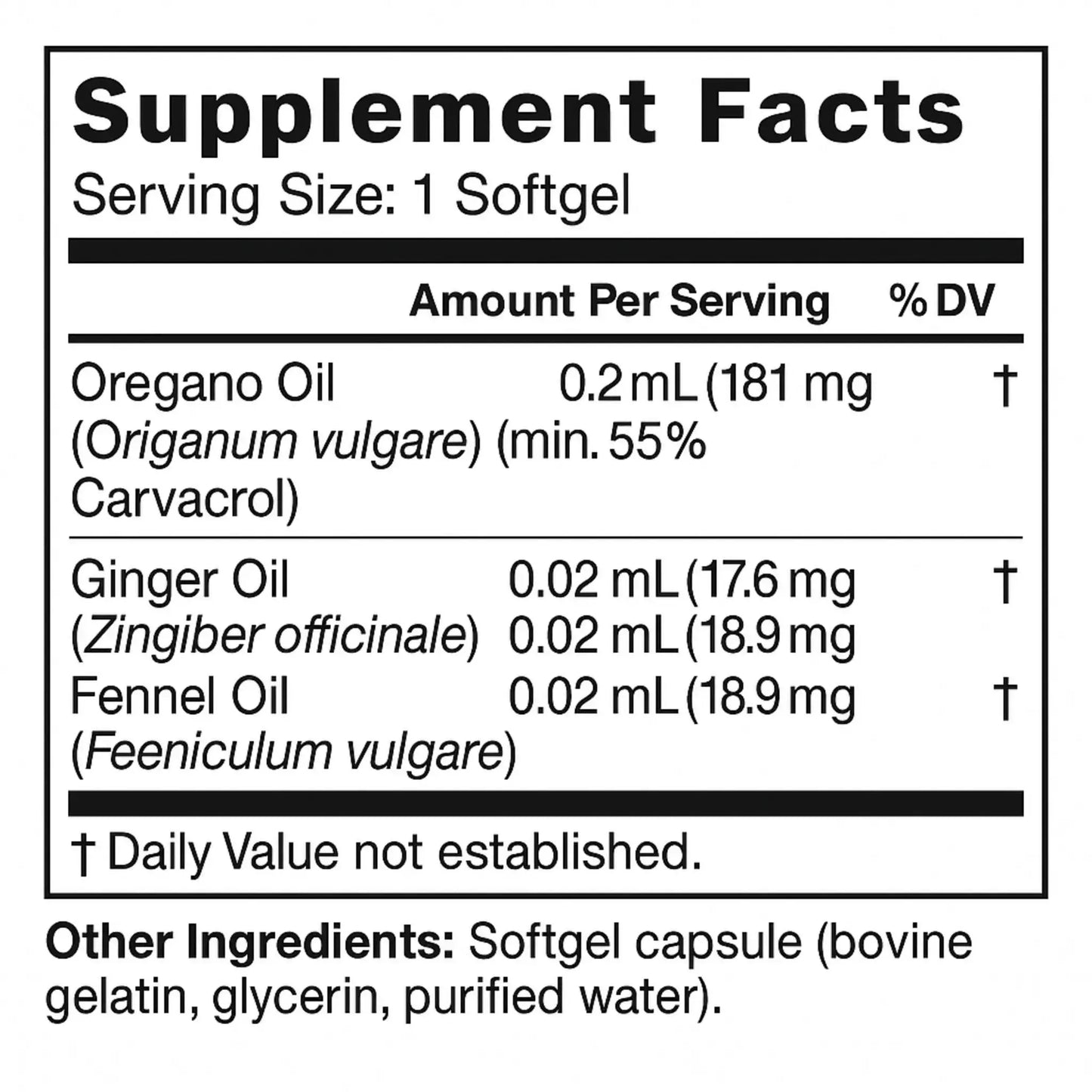 Oil of Oregano, 181mg, 90 Softgels Manteniendo Tu Salud