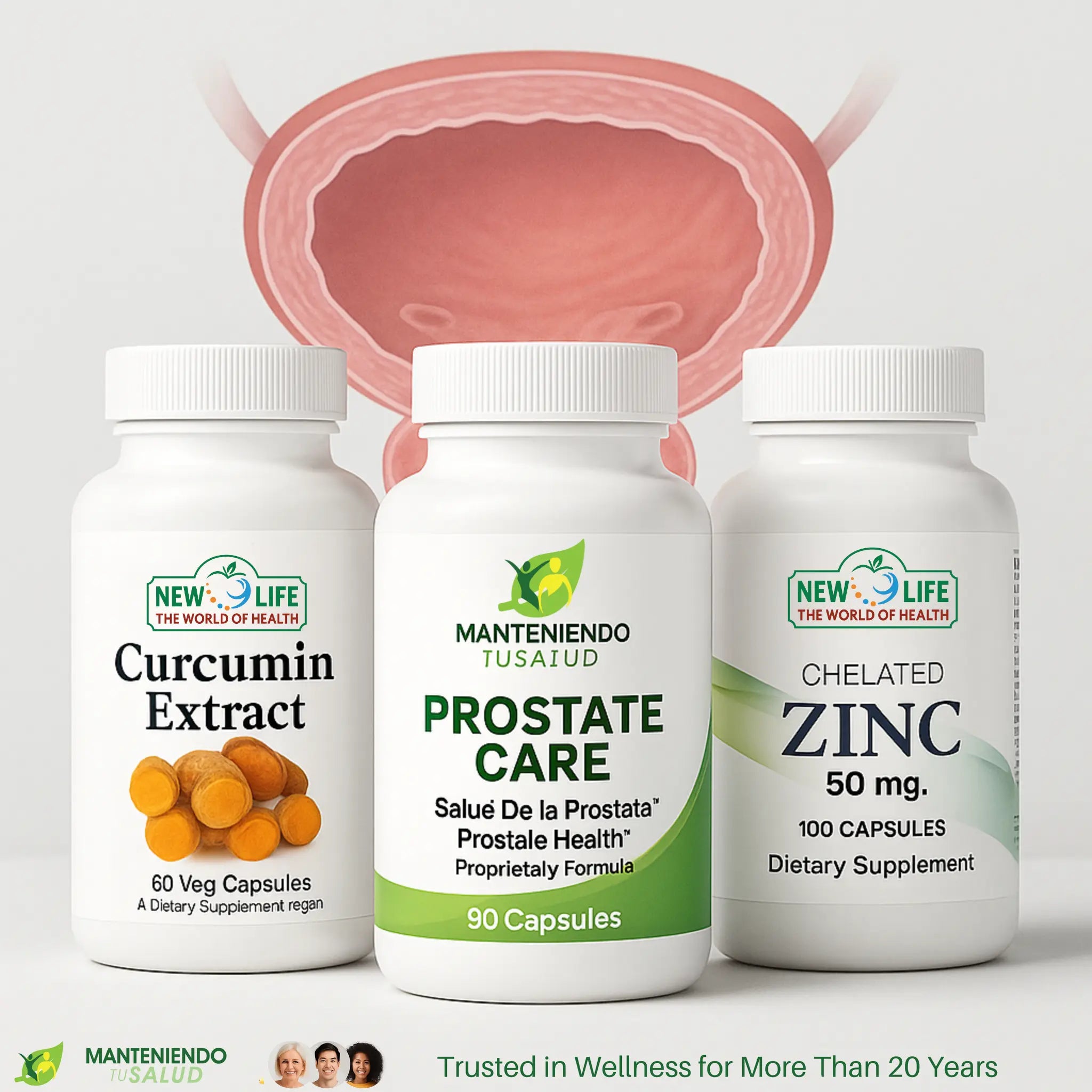 Prostate Health Support Kit with Saw Palmetto & Zinc – Manteniendo Tu Salud