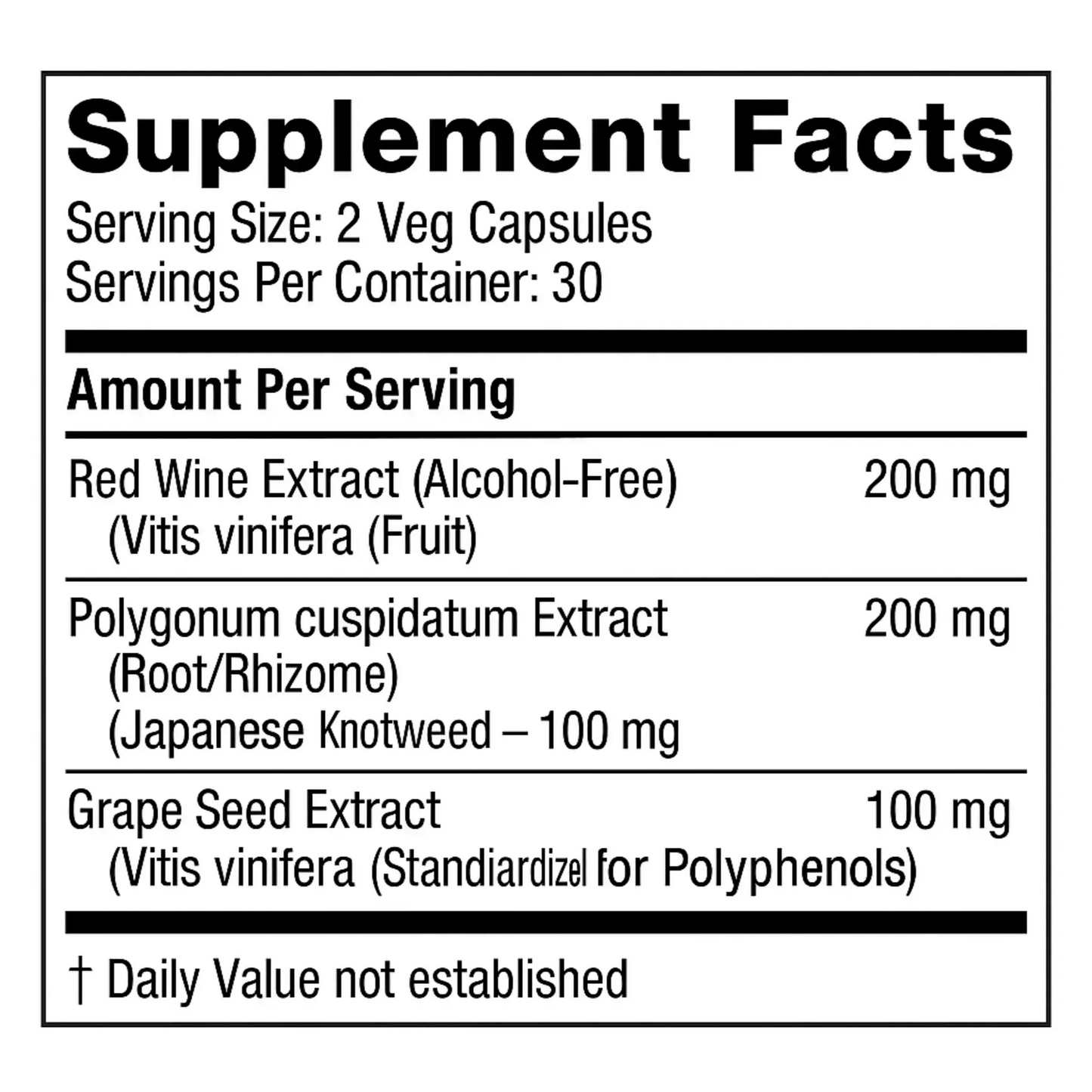 Resveratrol, 50mg, 60 Veg Capsules Manteniendo Tu Salud