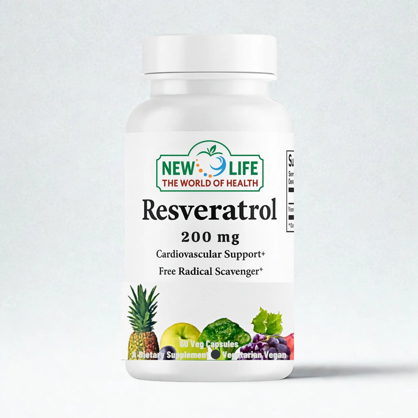 Resveratrol, 200mg, 60 Veg Capsules Manteniendo Tu Salud