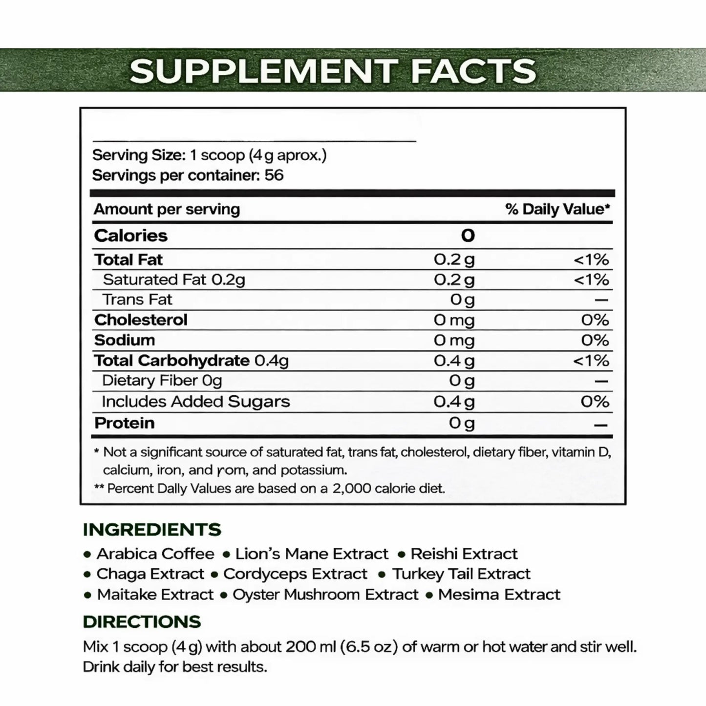 SanVa Instant Coffee With 11 Mushrooms, 8 Oz - Manteniendo Tu Salud