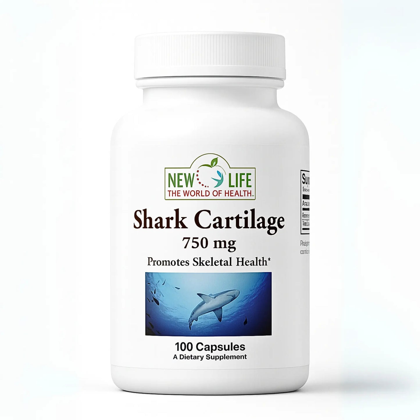 Shark Cartilage, 750mg, 100 Capsules Manteniendo Tu Salud