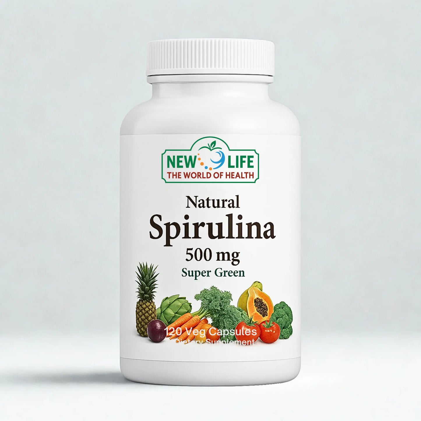 Spirulina, 500mg, 120 Veg Capsules Manteniendo Tu Salud