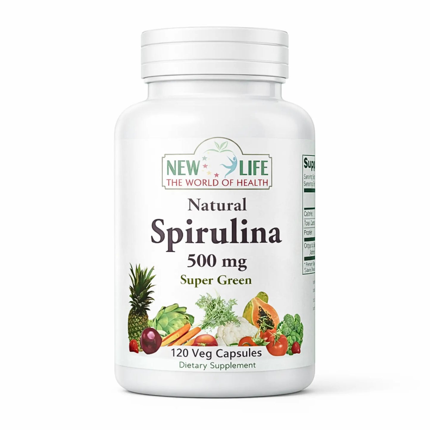 Spirulina, 500mg, 120 Veg Capsules Manteniendo Tu Salud
