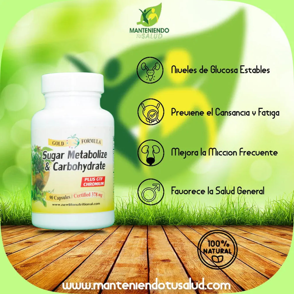 
                  
                    Sugar Metabolize & Carbohydrate, 90 Capsules Manteniendo Tu Salud
                  
                