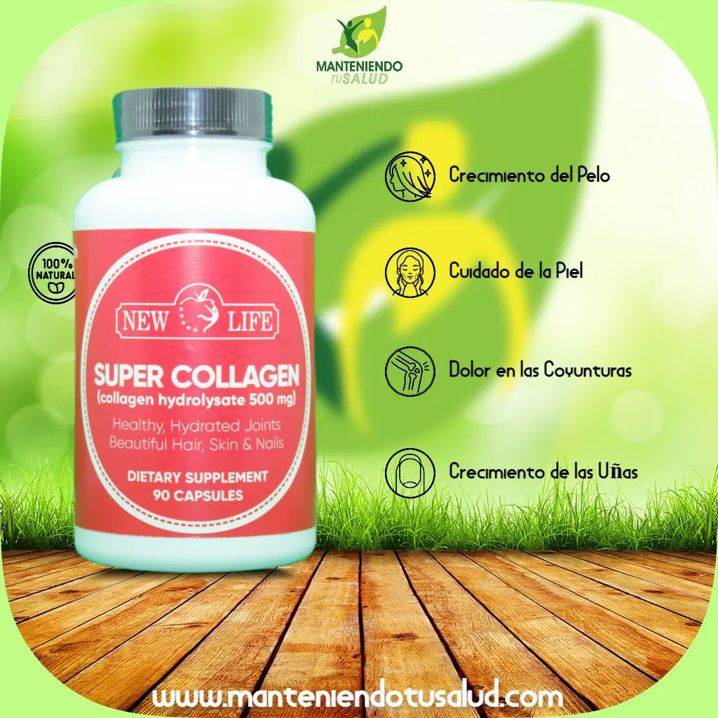 
                  
                    Super Collagen, 500mg, 90 Capsules Manteniendo Tu Salud
                  
                