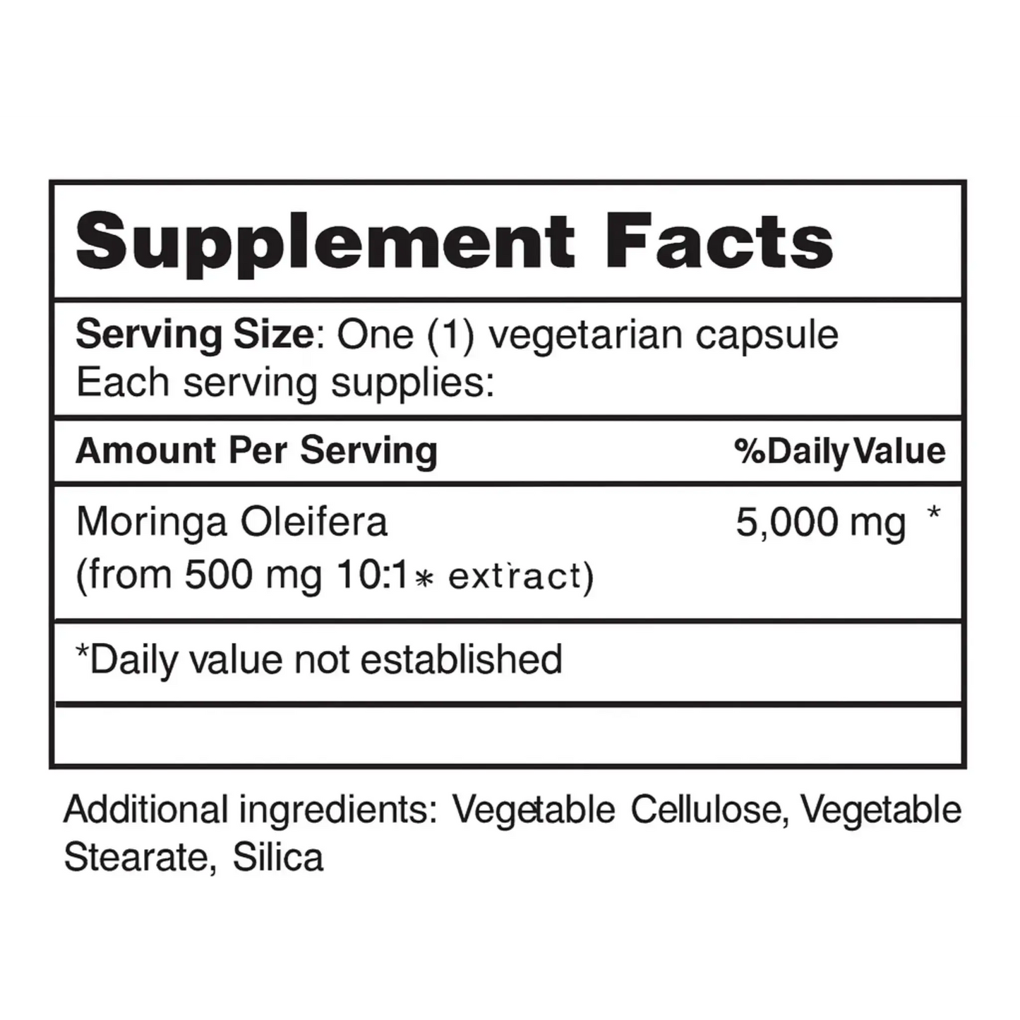 Super Moringa, 5000mg, 60 Veg Capsules Manteniendo Tu Salud