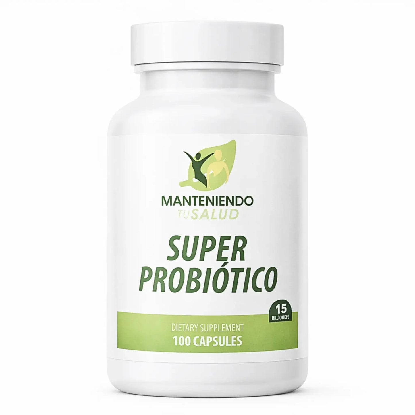 Super Probiótico 15 Billion, 100 Capsules Manteniendo Tu Salud