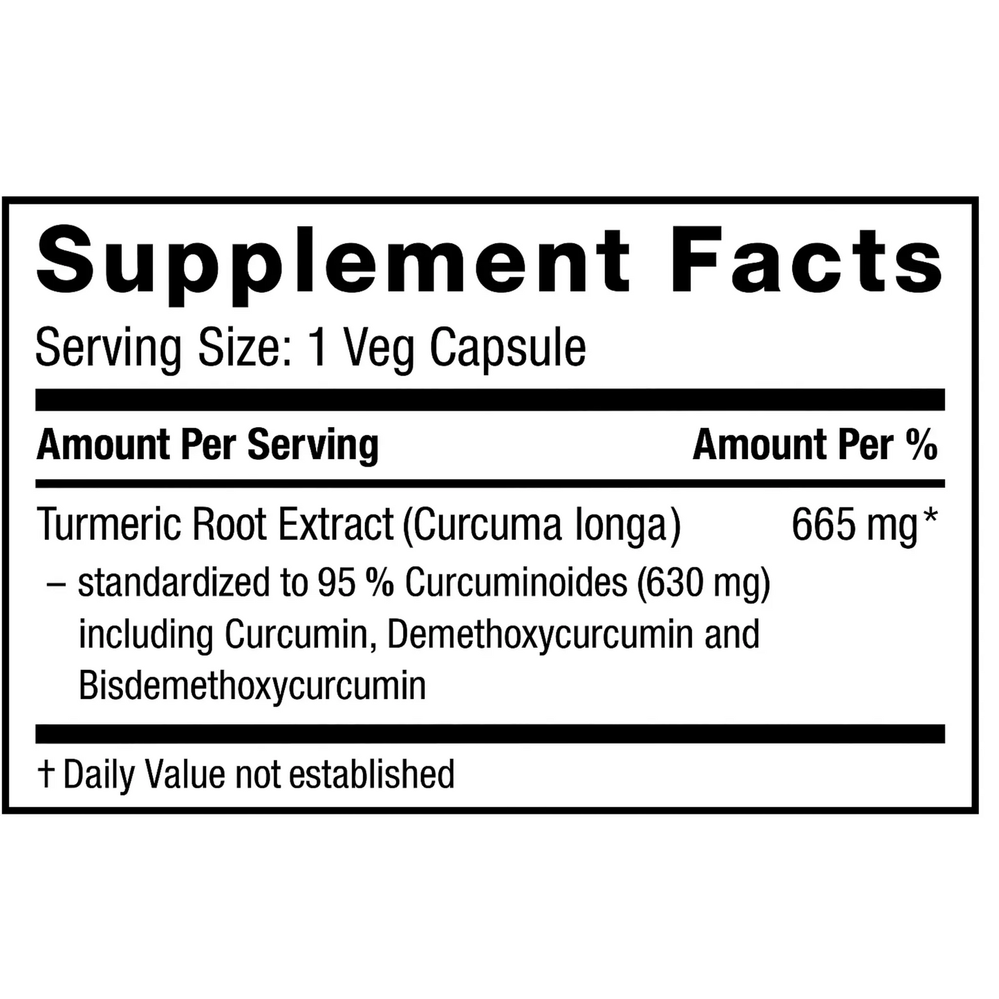Turmeric, 665mg, 60 Veg Capsules Manteniendo Tu Salud