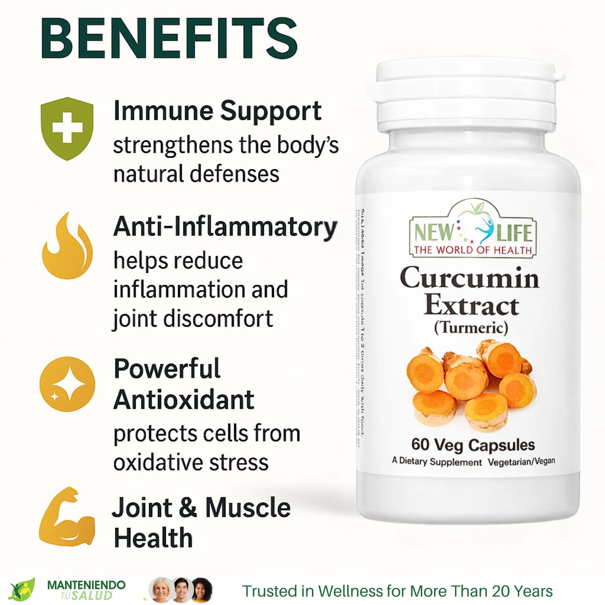 Curcumin Extact Curcumin Extract for Inflammation Support - New Life – Manteniendo Tu Salud