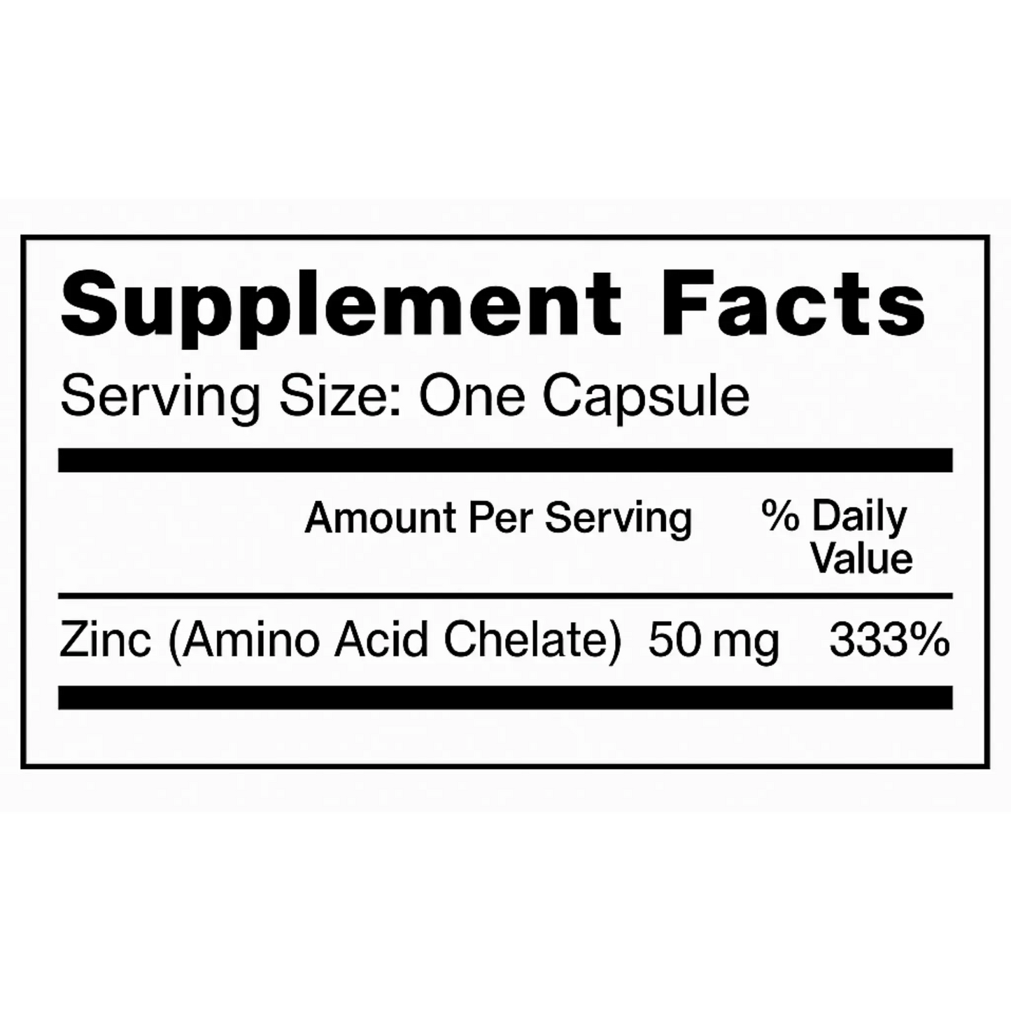 Zinc, 50mg, 100 Capsules Manteniendo Tu Salud